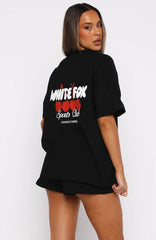 Club 14 Cassie Oversized Tee Black