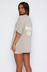 Offstage Back Graphic Oversized Tee Grey