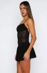 Paris Lights Mini Dress Black