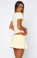 From The Archives Charli Relaxed Baby Tee Lemon