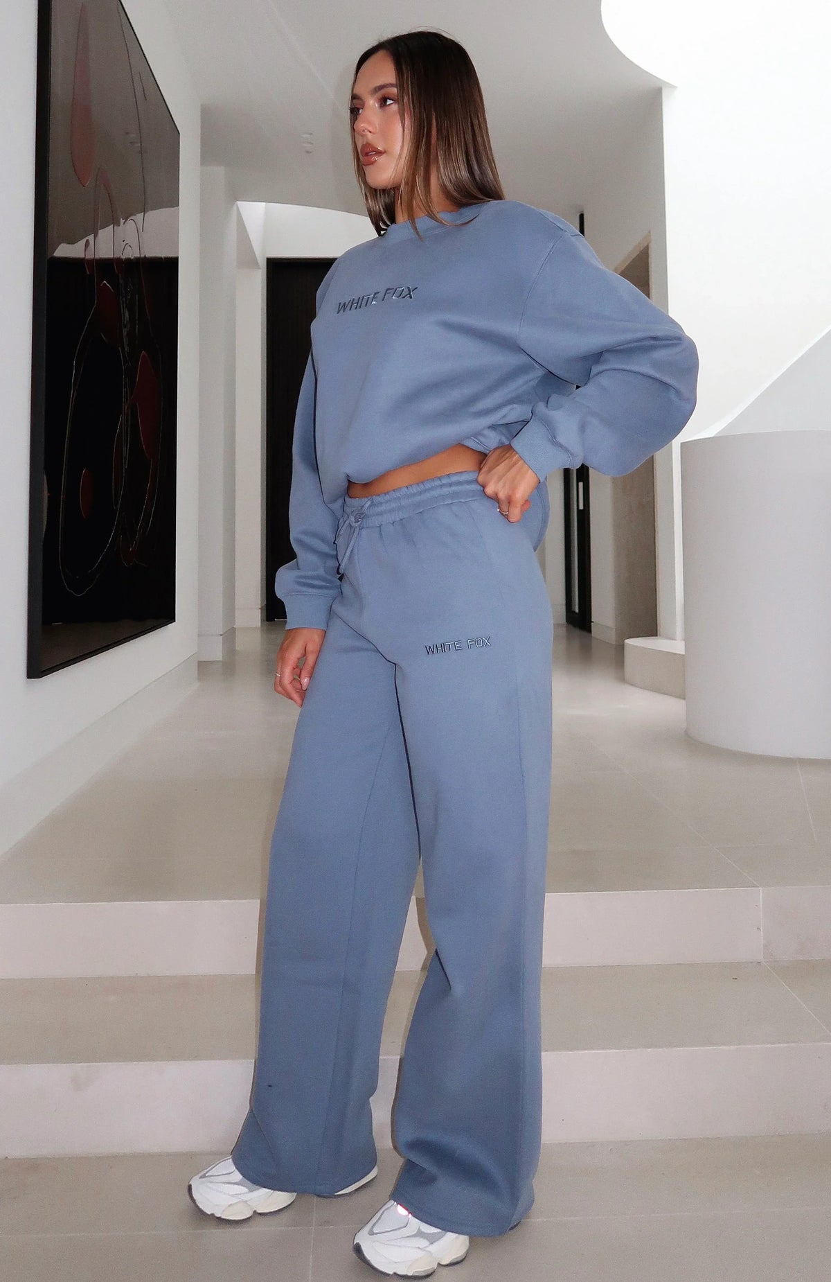 Stay Lifted Wide Leg Sweatpants Ocean