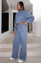 Stay Lifted Wide Leg Sweatpants Ocean