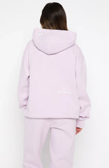 Vol. 1 Front Graphic Oversized Hoodie Lilac