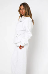 Match Your Words Oversized Hoodie Grey Marle