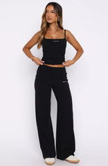 Core Strengths Wide Leg Pants Black