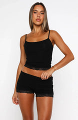 Whimsical Night Pyjama Set Black