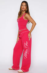 Don't Need Anyone Track Pants Pink