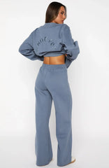 Stay Lifted Wide Leg Sweatpants Ocean