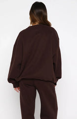 Test Drive Oversized Sweater Chocolate