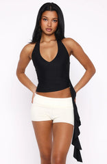 Sunset Soiree Halter Top Black