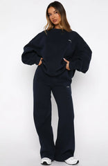Test Drive Wide Leg Sweatpants Dark Navy