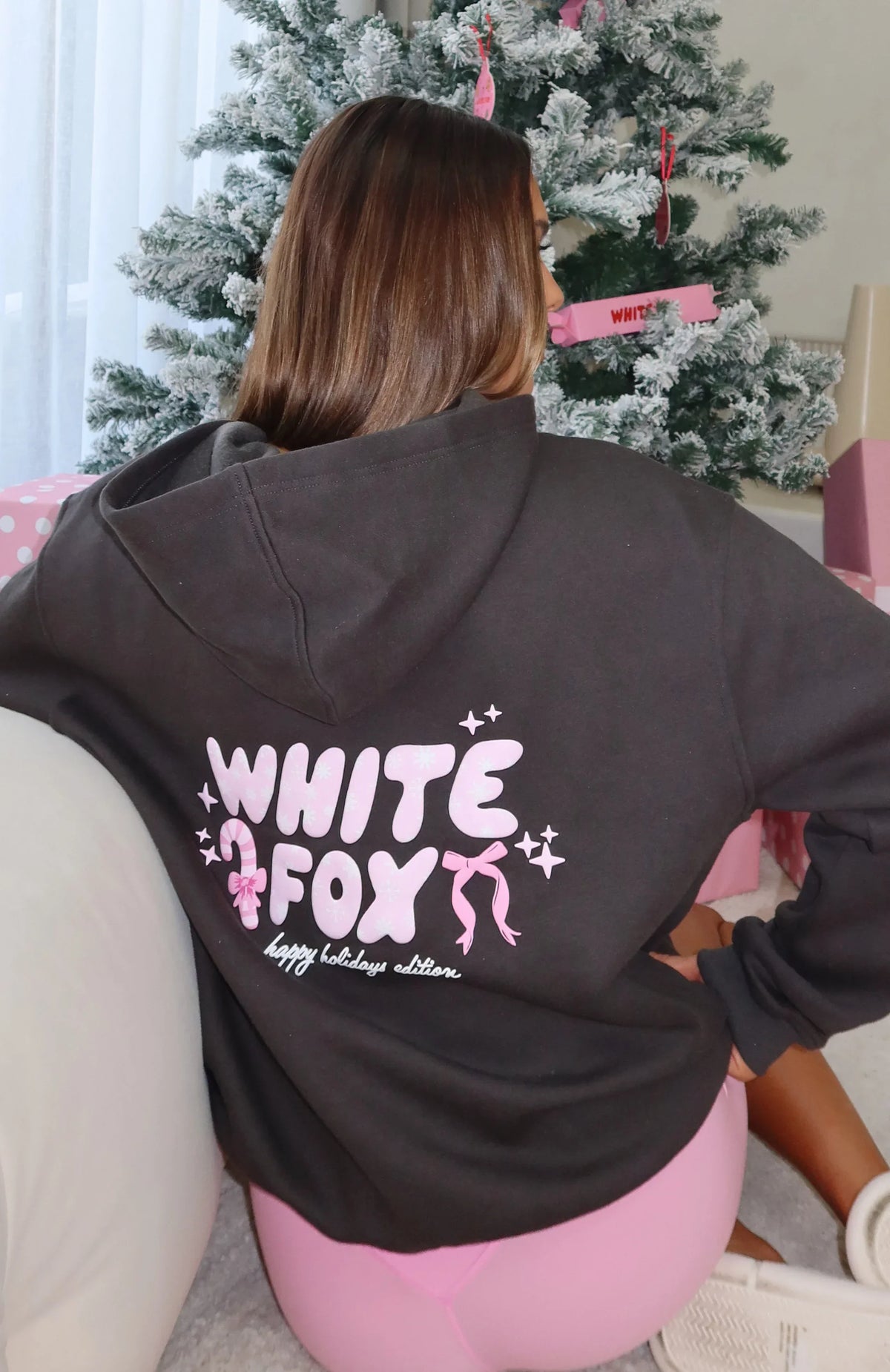 Christmas Feeling Oversized Hoodie Charcoal