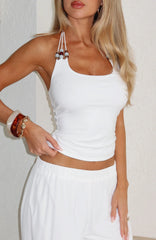 She's Got You Halter Top White