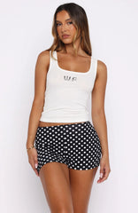 Flirt Alert Rib Tank White