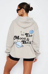 To The Moon Oversized Hoodie Lunar