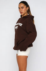 Winning Team Oversized Hoodie Chocolate