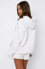 Sweet Sweet Moments Oversized Hoodie Grey Marle