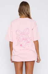 Love You Forever Oversized Tee Pink