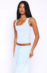 Don't Need Anyone Tank Top Baby Blue
