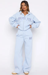 Lucky Ones Wide Leg Sweatpants Baby Blue
