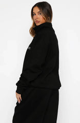 Make It Or Break It Quarter Zip Sweater Black