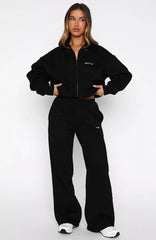 Test Drive Wide Leg Sweatpants Black