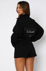 Core Essentials Zip Sweater Black