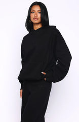 Come A Long Way Oversized Hoodie Black
