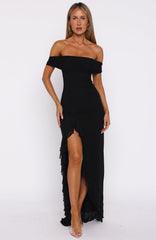 Icon In Motion Strapless Maxi Dress Black