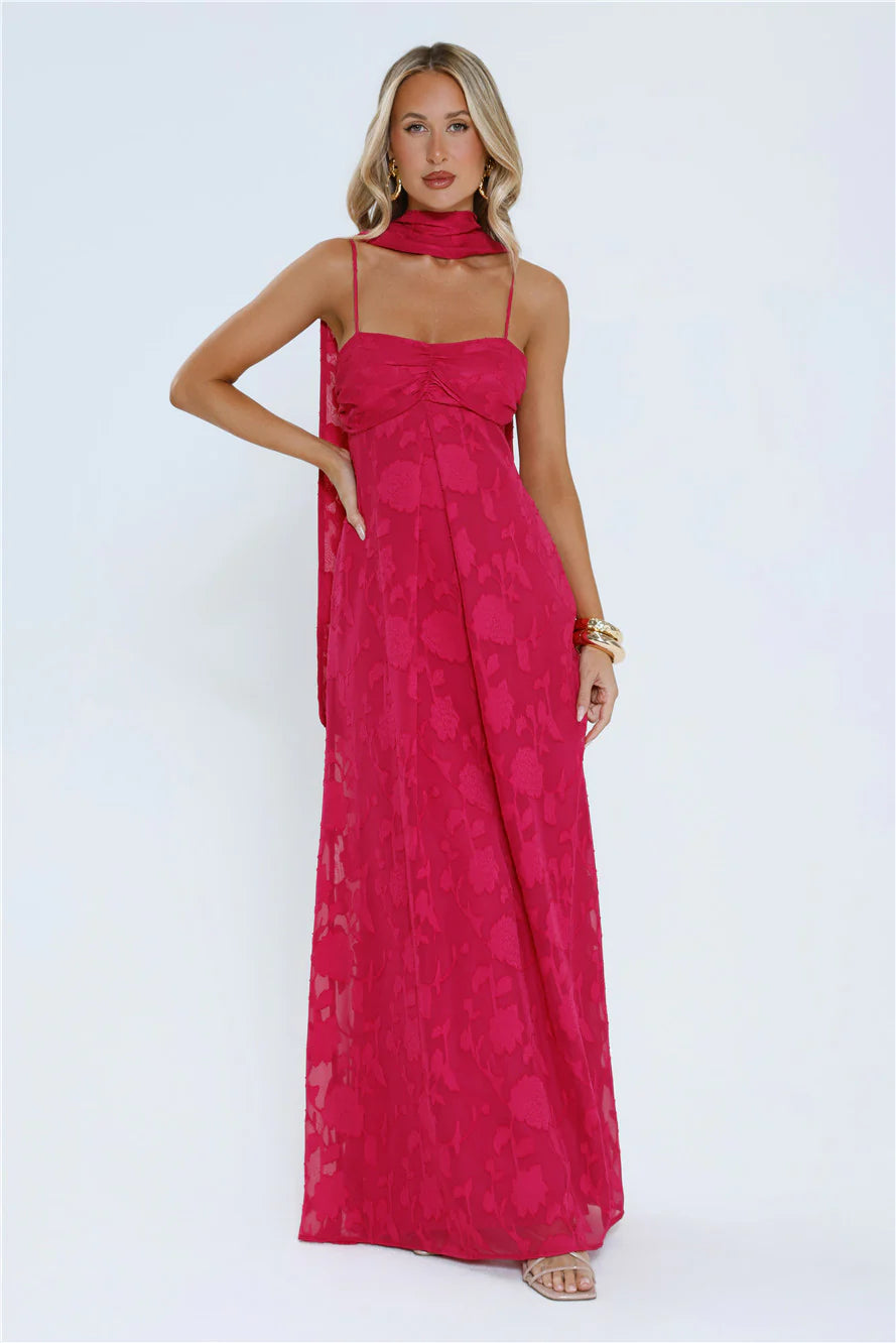 Flirt With Fire Maxi Dress Pink