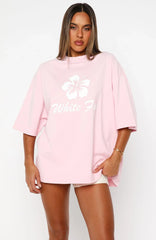 Own Your Glow Oversized Tee Pink