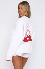 Fell So Hard Oversized Sweater White