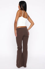 Getting You Close Pants Chocolate Pinstripe