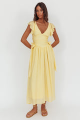 Elsewhere Waist Bows Maxi Dress Banana