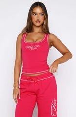 Don't Need Anyone Tank Top Pink