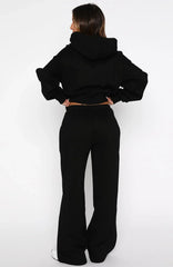 Test Drive Wide Leg Sweatpants Black