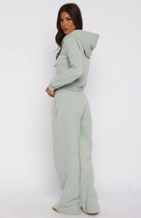 Comfy And Cute Wide Leg Sweatpants Seafoam