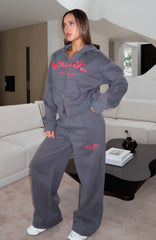 Through Thick And Thin Wide Leg Sweatpants Volcanic