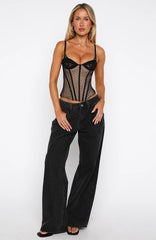 Barely Even Friends Bustier Black