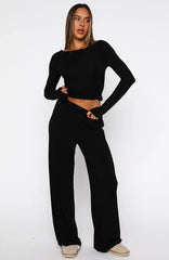 Softly Slumbering Pyjama Set Black
