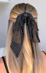 Dalary Hair Clip Black Polka Dots