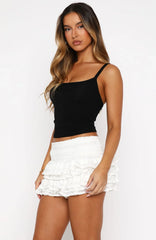 Taking In The Sun Mini Skort White