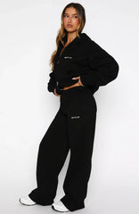 Test Drive Wide Leg Sweatpants Black