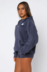 From The Archives Charli Zip Front Hoodie Navy