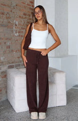 Act Natural Knit Pants Chocolate