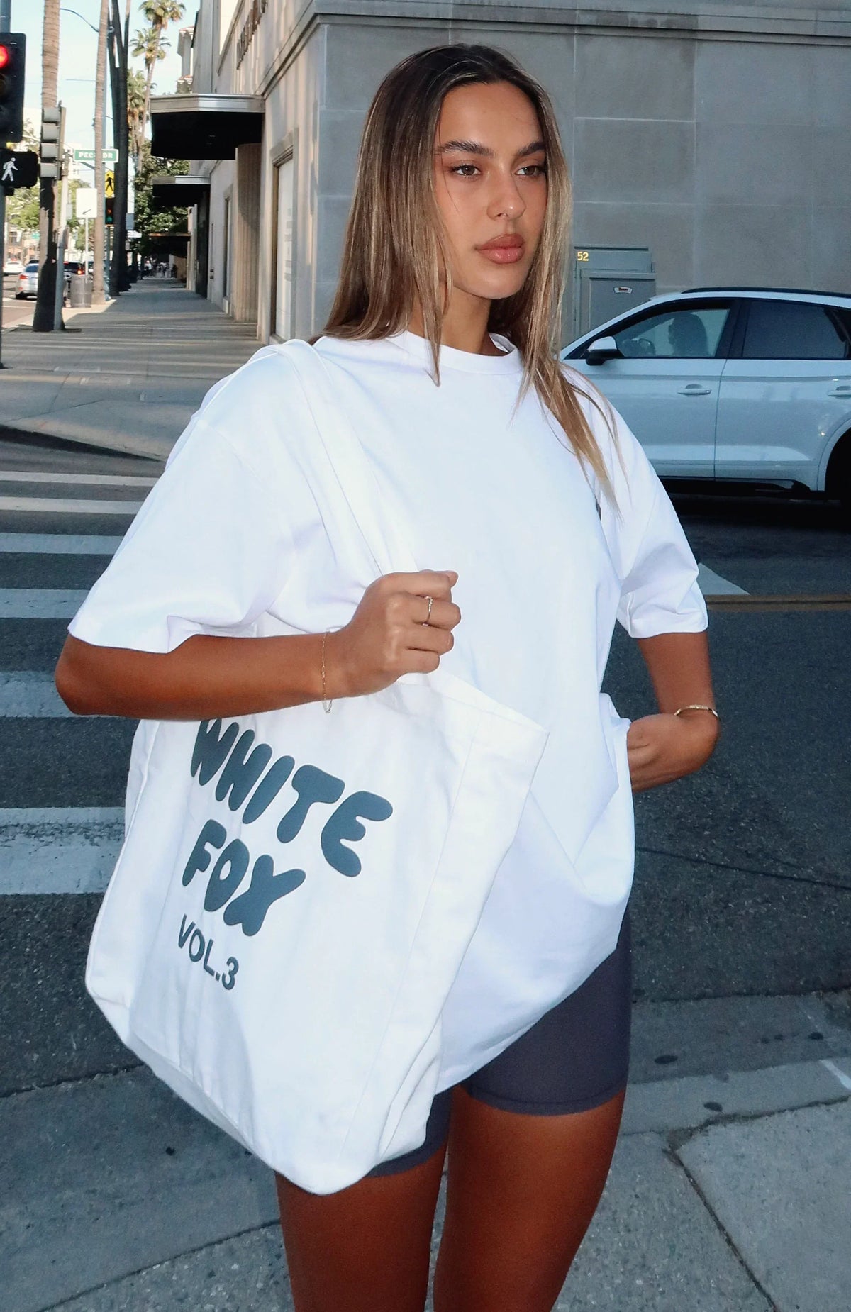 Offstage Tote Bag White/Charcoal