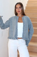 Cardi Club Knit Cardigan Heather Grey