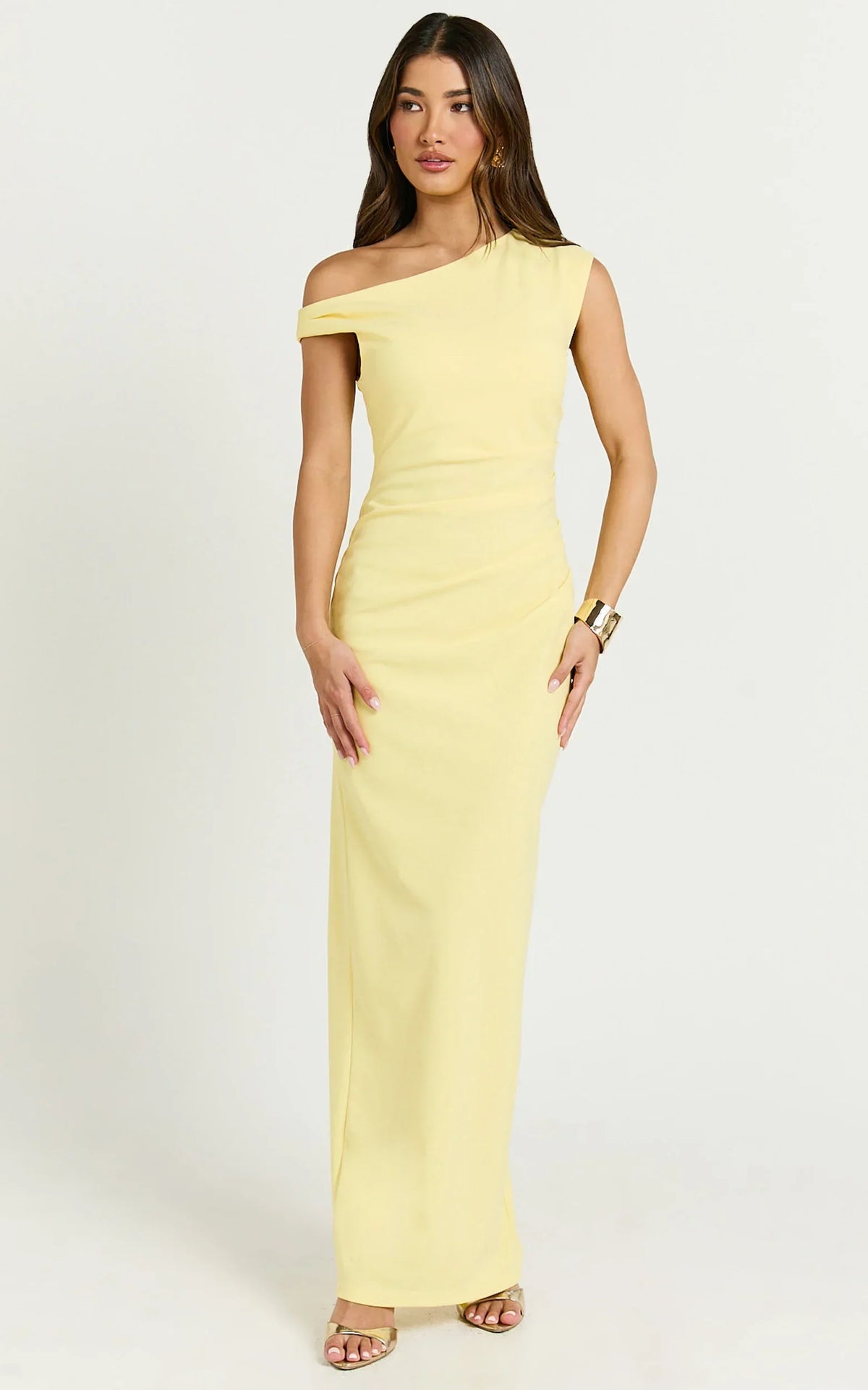 Genie Maxi Dress Off The Shoulder Dress in Yellow