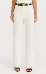 Pietra Pants - Straight Leg Pants in White