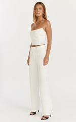 Pietra Pants - Straight Leg Pants in White